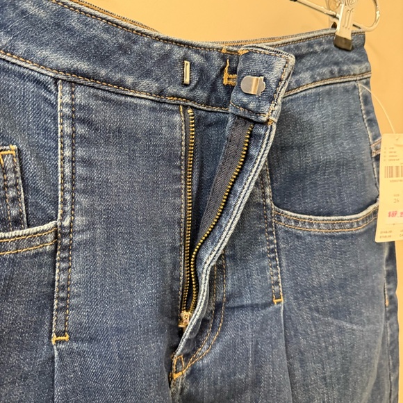 Pilcro Anthropologie NWT The Emory Pleated High-Rise Wide-Leg Jeans size 26 blue - Picture 8 of 9